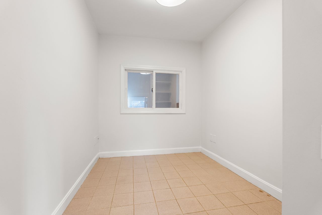 Before and after home and virtual staging of office transformation in Brookline, MA real estate listing.